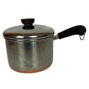 Revere Ware 2 Qt Tall Copper Clad Stainless Steel Saucepan & Lid 1981 Rome NY